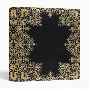 Falln Black Gold Filigree Book Binder