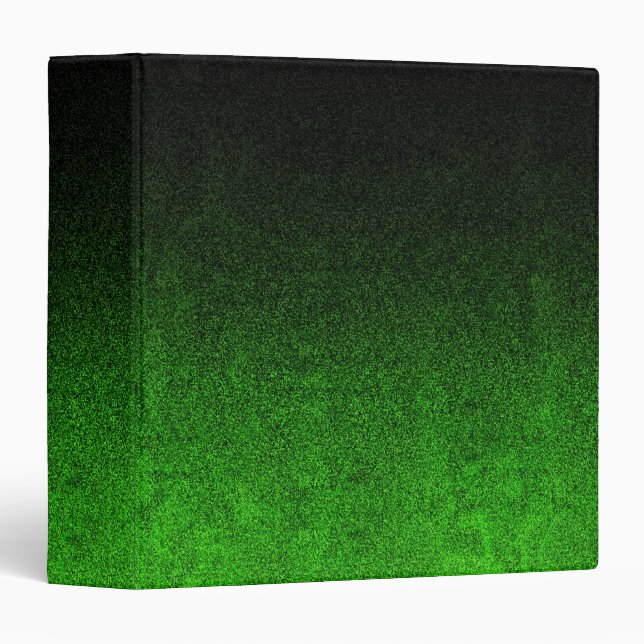 Falln Black & Green Glitter Gradient Binder (Front/Spine)
