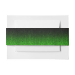 Falln Black & Green Glitter Gradient Invitation Belly Band