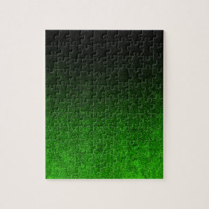 Falln Black & Green Glitter Gradient Jigsaw Puzzle