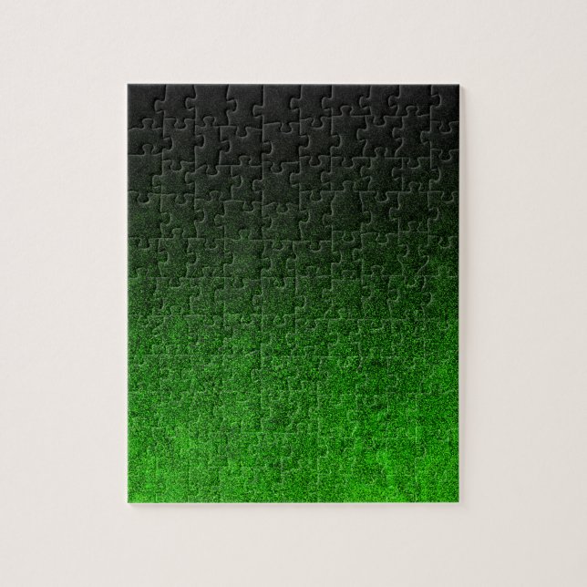 Falln Black & Green Glitter Gradient Jigsaw Puzzle (Vertical)