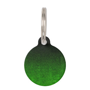 Falln Black & Green Glitter Gradient Pet Tag