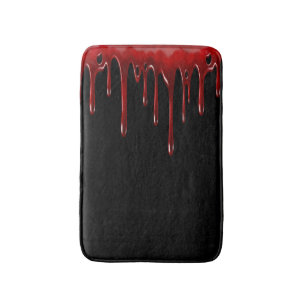 Falln Blood Drips Black Bath Mat