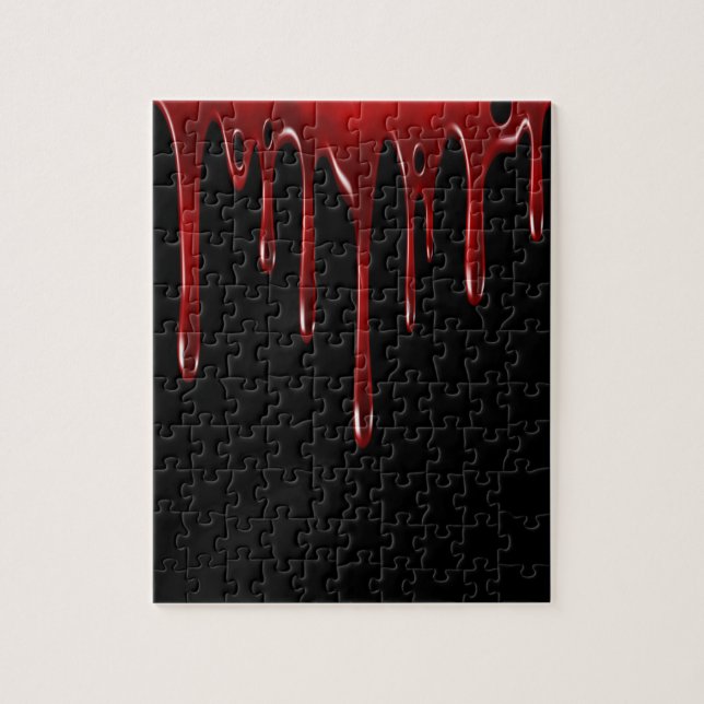 Falln Blood Drips Black Jigsaw Puzzle (Vertical)