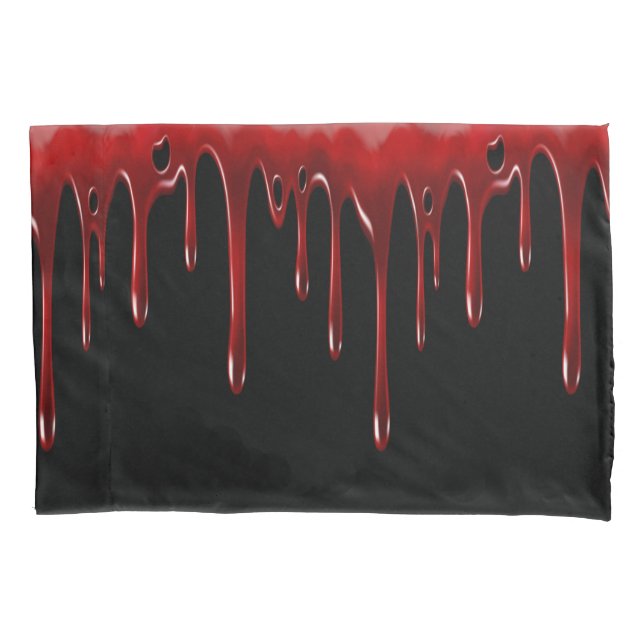 Falln Blood Drips Black Pillowcase (Front)