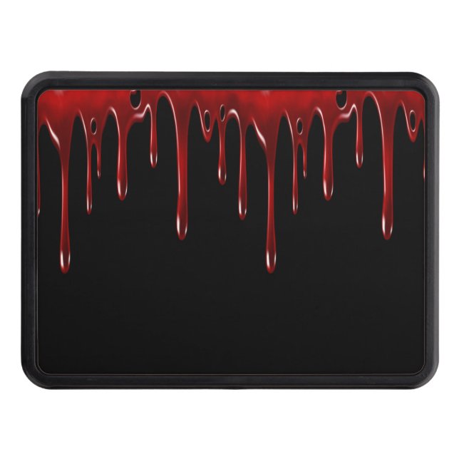 Falln Blood Drips Black Trailer Hitch Cover (Front)