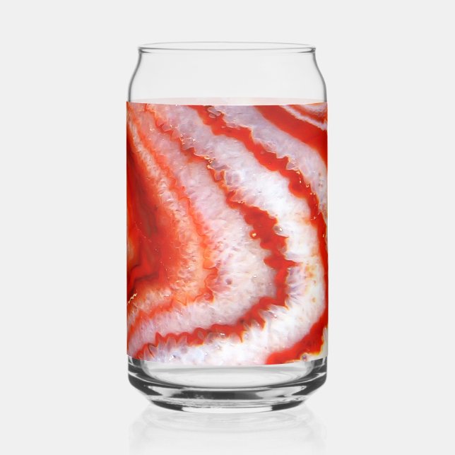 Falln Blood Orange Agate. Can Glass (Left)