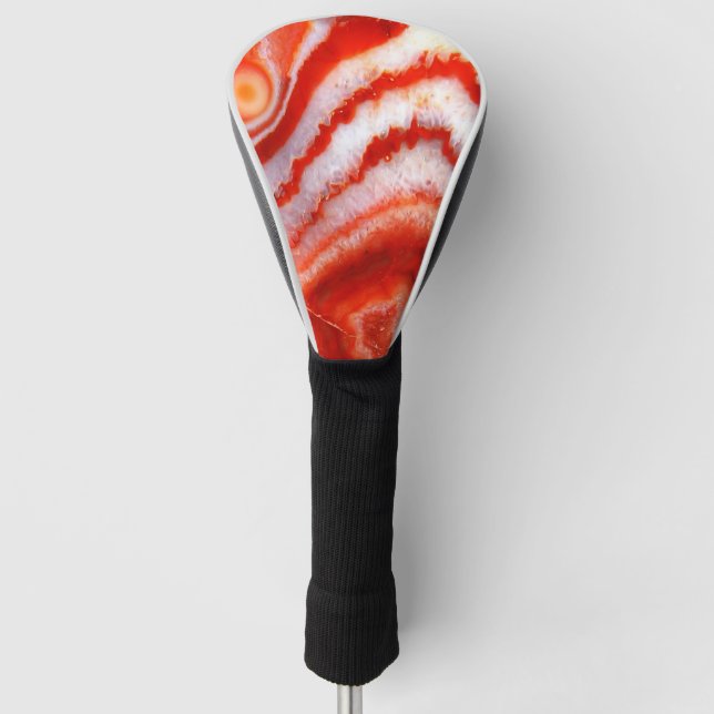 Falln Blood Orange Agate Golf Head Cover (Front)