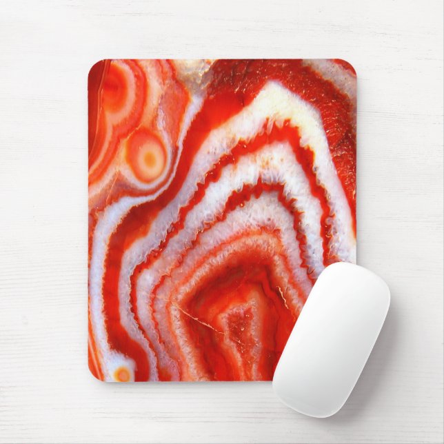 Falln Blood Orange Agate. Mouse Pad (With Mouse)