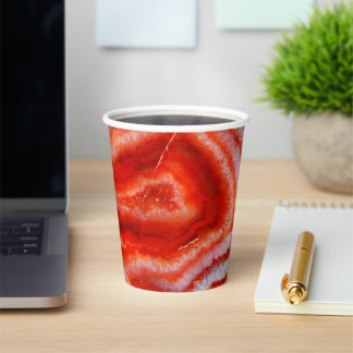 Falln Blood Orange Agate. Paper Cups