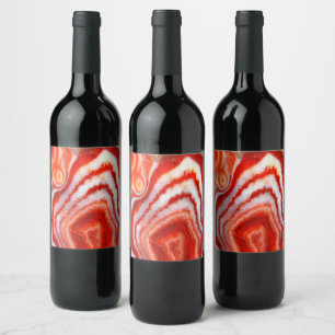 Falln Blood Orange Agate. Wine Label