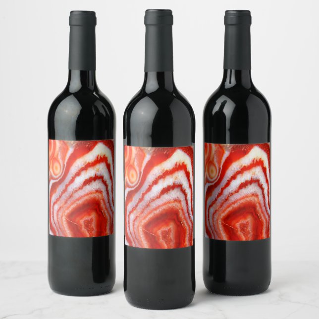 Falln Blood Orange Agate. Wine Label (Bottles)