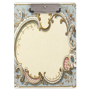 Falln Blue and Gold Victorian Frame Clipboard