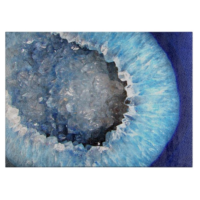 Falln Blue Crystal Geode Cutting Board (Front)