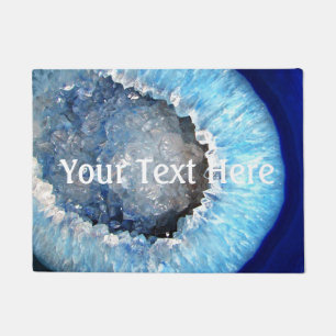 Falln Blue Crystal Geode Doormat