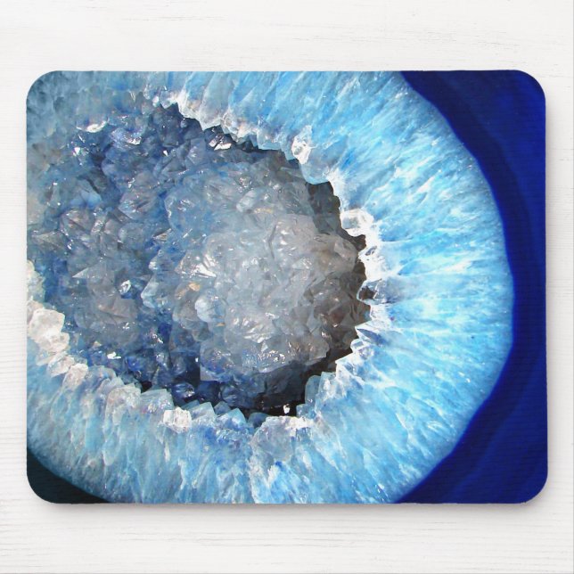 Falln Blue Crystal Geode Mouse Pad (Front)