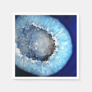 Falln Blue Crystal Geode Napkin