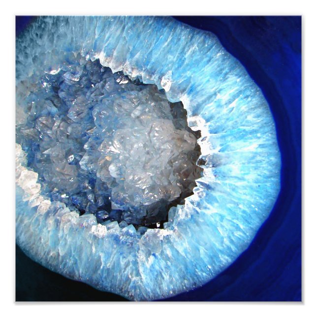 Falln Blue Crystal Geode Photo Print (Front)