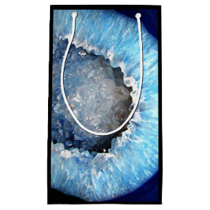 Falln Blue Crystal Geode Small Gift Bag