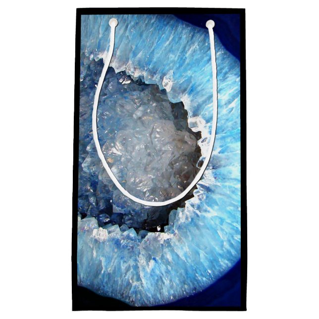 Falln Blue Crystal Geode Small Gift Bag (Front)