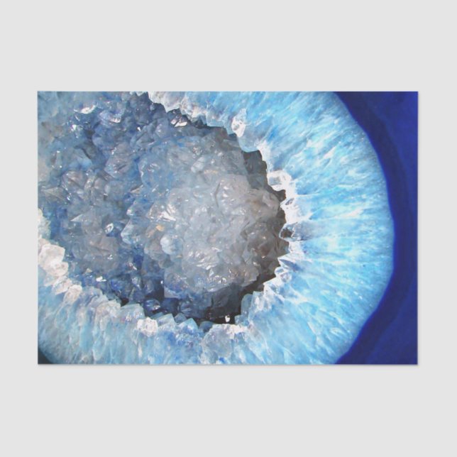 Falln Blue Crystal Geode Tissue Paper (Front)