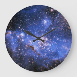 Falln Blue Embrionic Stars Large Clock