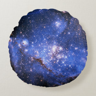 Falln Blue Embrionic Stars Round Pillow