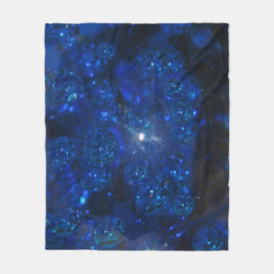 Falln Blue Glass Bubbles Fleece Blanket