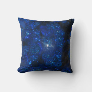 Falln Blue Glass Bubbles Throw Pillow