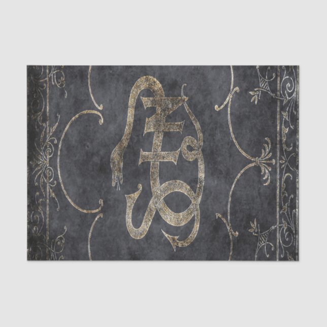 Falln Book of Sin Tissue Paper (Front)