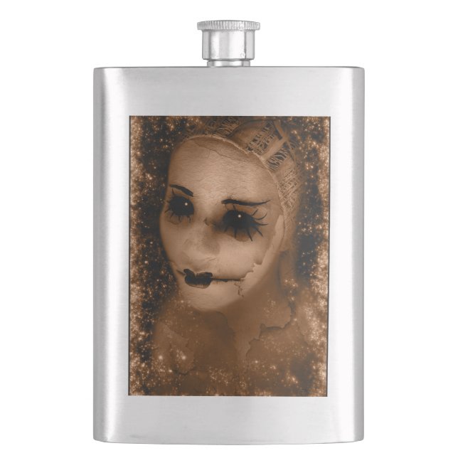 Falln Broken Pierrot Hip Flask (Front)