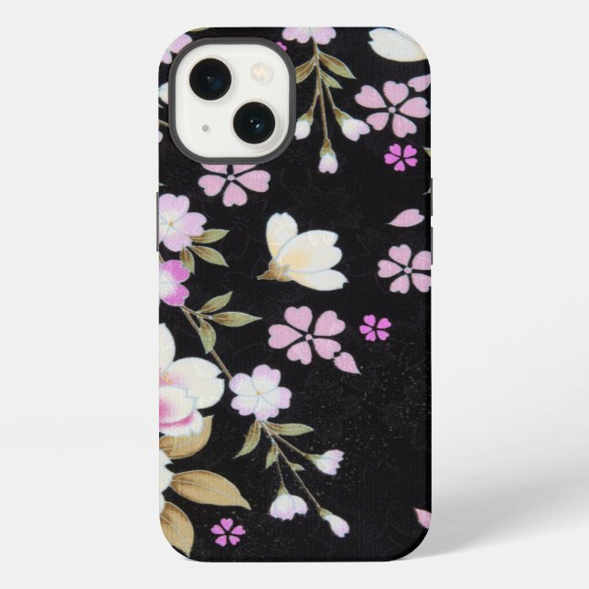 Falln Cascading Pink Flowers iPhone Case (Back)