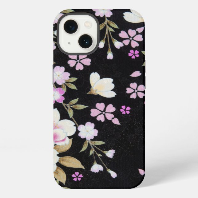 Falln Cascading Pink Flowers iPhone Case (Back)