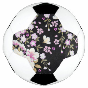 Falln Cascading Pink Flowers Soccer Ball