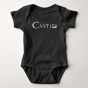 Falln Castiel Angel White Front and Back Baby Bodysuit