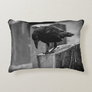 Falln Cemetery Crow Accent Pillow