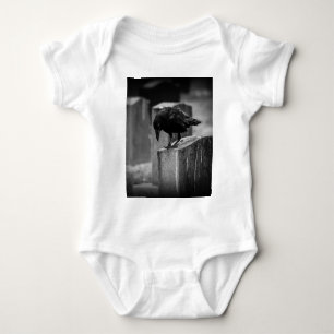 Falln Cemetery Crow Baby Bodysuit