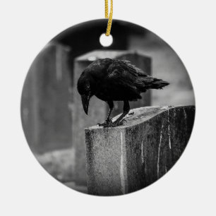 Falln Cemetery Crow Ceramic Ornament