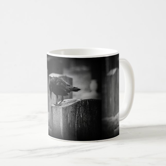Falln Cemetery Crow Coffee Mug (Front Right)