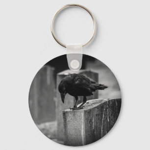 Falln Cemetery Crow Keychain