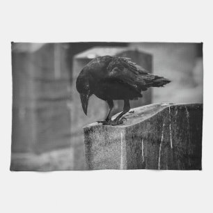 Falln Cemetery Crow Kitchen Towel