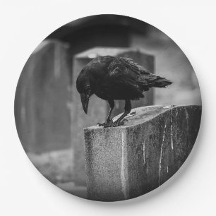 Falln Cemetery Crow Paper Plate
