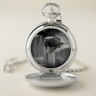 Falln Cemetery Crow Pocket Watch