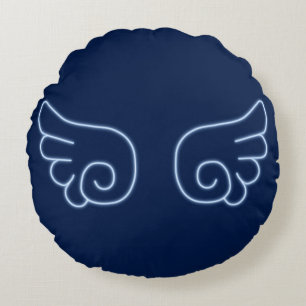 Falln Chibi Angel Wings Round Pillow