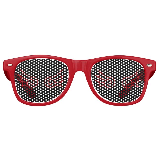 Falln Chibi Demon Wings Retro Sunglasses (Front)