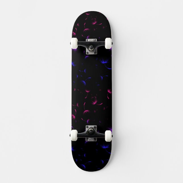 Falln Dandelion Seeds Bisexual Pride Skateboard (Front)