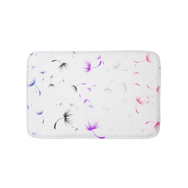 Falln Dandelion Seeds Genderfluid Pride Bath Mat (Front)
