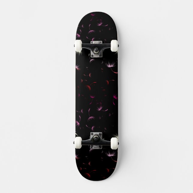 Falln Dandelion Seeds Lesbian Pride Skateboard (Front)