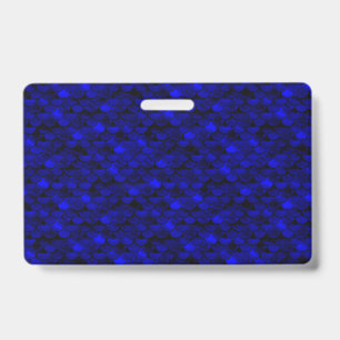 Falln Dark Blue Mermaid Scales Badge