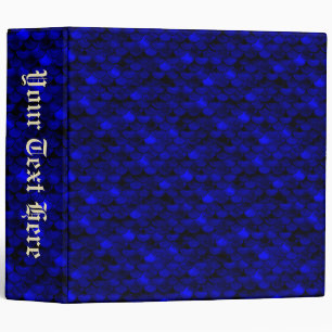 Falln Dark Blue Mermaid Scales Binder